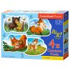 Puzzle Castorland 4v1 mini (3,4,6,9) Lesní zvířátka