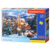 Puzzle 300 dílků- Sáňkování ve městě