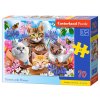 Puzzle Castorland 70 dílků premium - Koťátka v květinách