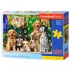 Puzzle Castorland 100 dílků -  Puppies, Laundry and Bird Antics