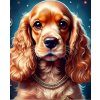 Diamentowa Mozaika Pies Cocker Spaniel z naszyjnikiem NO 2003113
