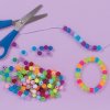 Barevné plastové korálky v tubě + šňůrka, 250 ks, barevné