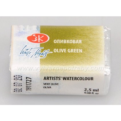 Akvarelová barva - Olive green / Olivová zeleň