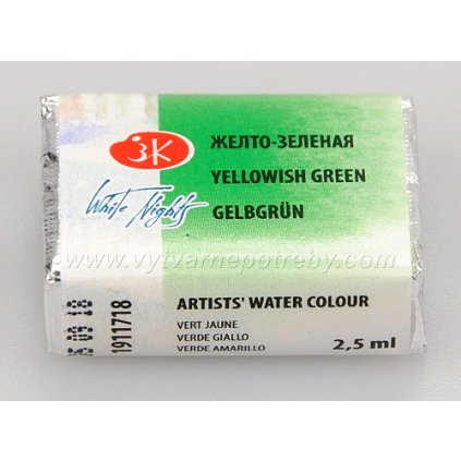 Akvarelová barva - Yellow green / Žluto zelená