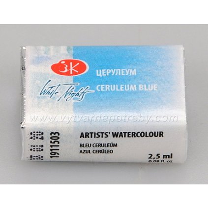 Akvarelová barva - Ceruleum blue / Coelinová modř
