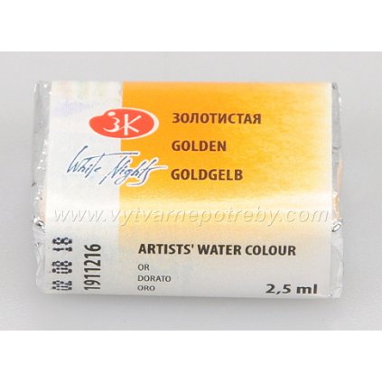 Akvarelová barva - Golden / Zlatá