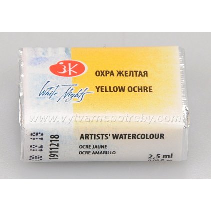 Akvarelová barva - Yellow ochre / Okr žlutý