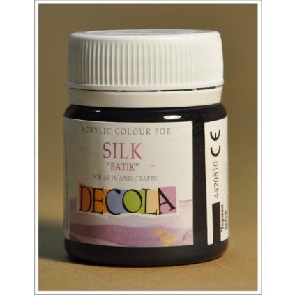 barva na hedvabi decola silk barva cerna