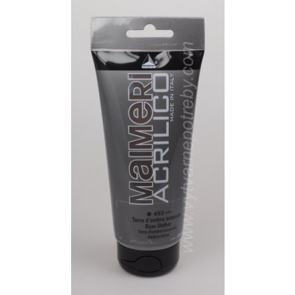 Akrylové barvy - Maimeri ACRILICO Raw Umber / Umbra přírodní 200 ml