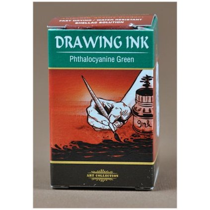 Tuš umělecká Koh-i-noor DRAWING INK - Phthalocyaninová zeleň / Phthalocyanine Green