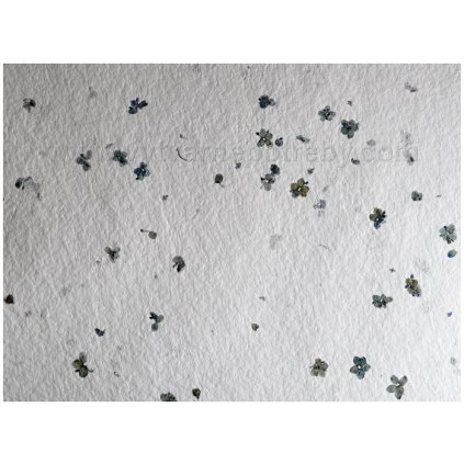 Rucni papir bily s kvety