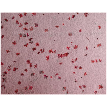 Rucni papir ruzovy s kvety