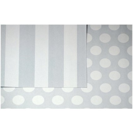 Karton puntik pruhy sedy