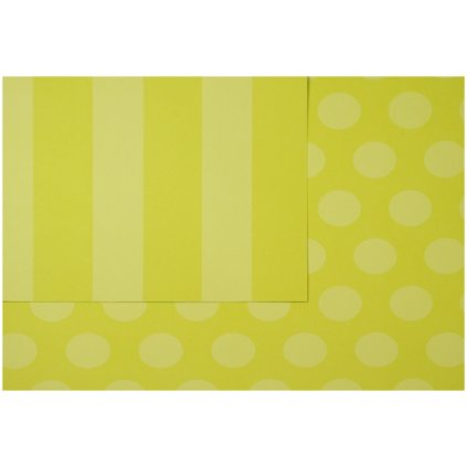 Karton puntik pruhy reseda