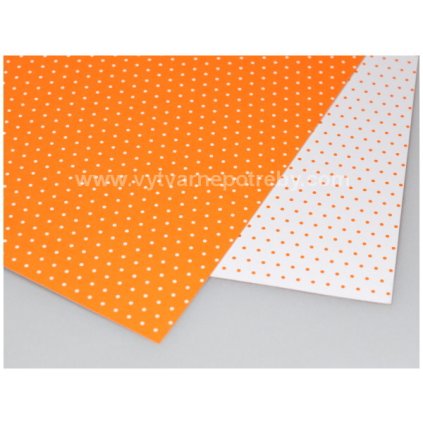 papir puntik oranzovy
