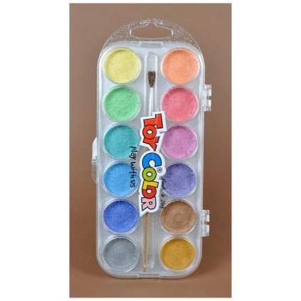 Vodové barvy - perleťové s glitry