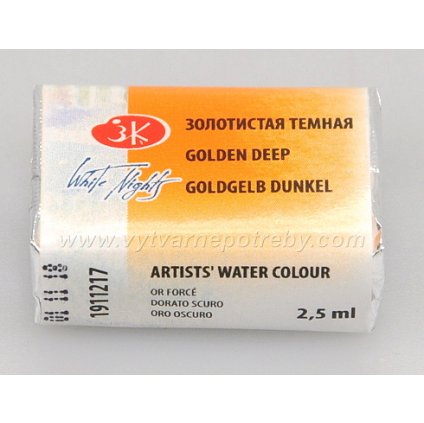 Akvarelová barva – Golden Deep / Zlatožlutá tmavá 2,5 ml.