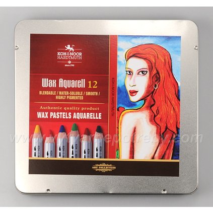 KIN Wax aquarell pastela 12pL.
