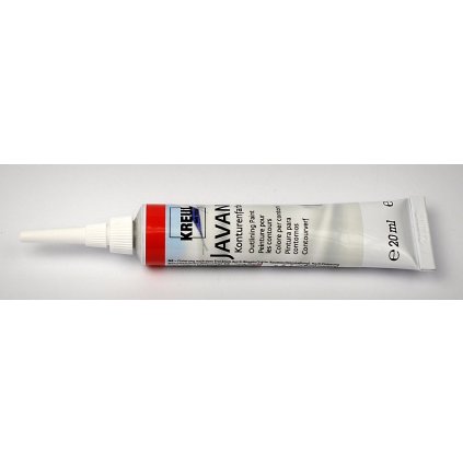 Kontura na hedvábí a textil JAVANA - červená 20 ml. - DOPRODEJ !