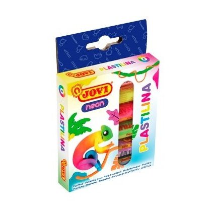 jovi plastelina 6x15g valecky neonove barvy
