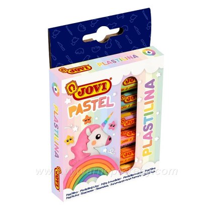 jovi plastelina 6x15g valecky pastelove barvy