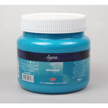 Akrylová barva LADOGA 500 ml. - Tyrkysová modř