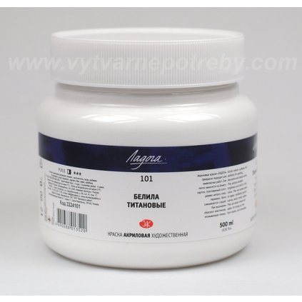 Akrylová barva LADOGA 500 ml. - Bílá