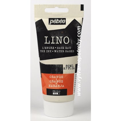 Barva na linoryt Pébéo 80 ml.  - Oranžová / Orange