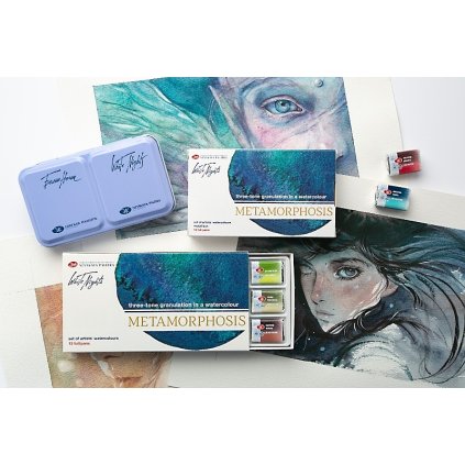 Akvarelové barvy METAMORPHOSIS - 12 barev
