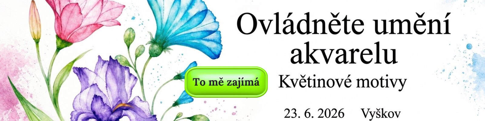 Ovládněte umění akvarelu - květinové motivy