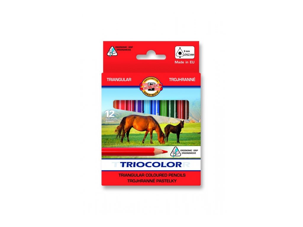 6986 1 pastelky kratke triocolor koh i noor 3142 12 barev