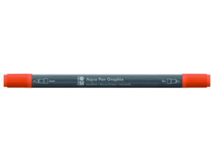 458 1 akvarelovy fix oboustranny aqua pen graphix cerveno oranzova 023