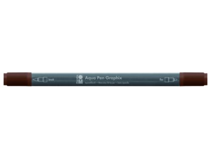 473 1 akvarelovy fix oboustranny aqua pen graphix hneda tmave 045