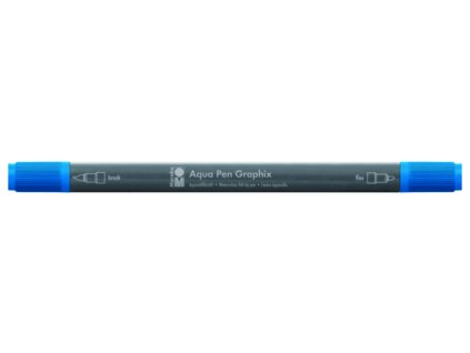 497 1 akvarelovy fix oboustranny aqua pen graphix modra azurova 095