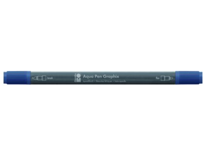 506 1 akvarelovy fix oboustranny aqua pen graphix modra kourova 145
