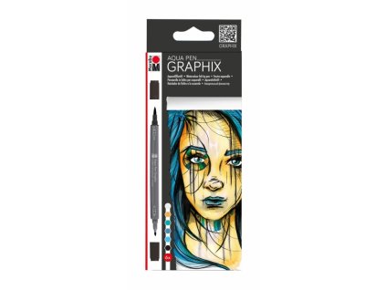 536 4 aquarelove popisovace marabu graphix metropolitan sada 6ks