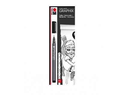 542 2 popisovace linery marabu fineliner graphix sada 4 ks