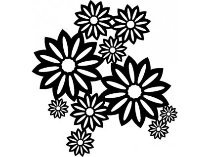 Šablona Marabu pro Fashion sprej 30x30cm - Divoké květy