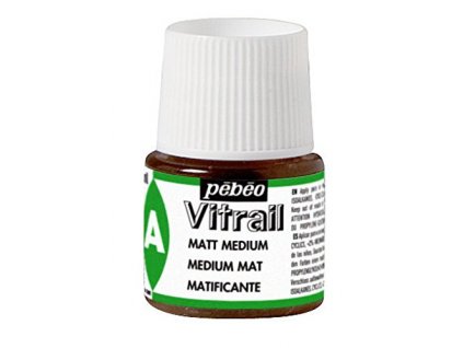 barva na sklo pebeo vitrail 45ml mat medium