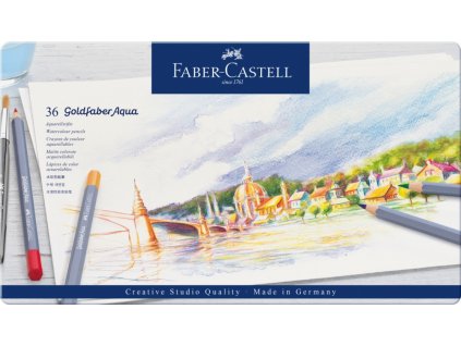 2516 6 pastelky goldfaber aqua 36 barev plech