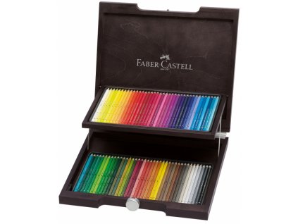 2633 7 akvarelove pastelky faber castell albrecht durer dreveny kufrik 72 barev