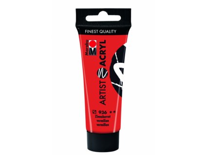 3098 akrylova barva marabu artist acryl 22 ml cervena rumelka 936