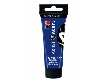 3110 akrylova barva marabu artist acryl 22 ml modra phthalo 953