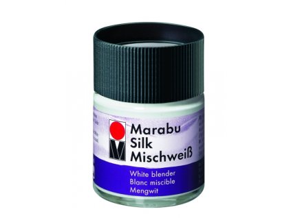4907 michaci bila barva na hedvabi marabu silk 50 ml