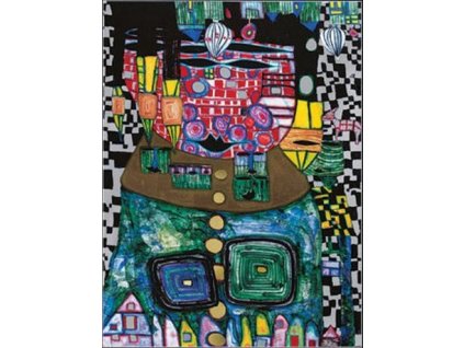 6440 darkovy balici papir 50x70cm hundertwasser konig der antipoden