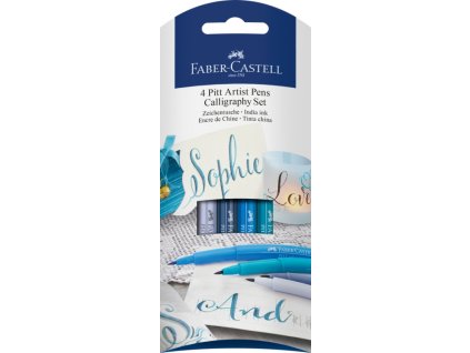 6596 3 pitt artist pens calligraphy set sophie 4ks modre odstiny
