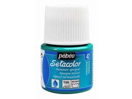 6809 barva na textil pebeo setacolor shimmer 45 ml turquoise 42