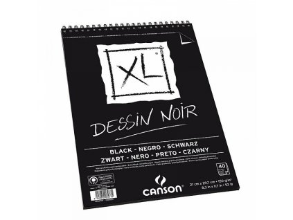 8735 cerny blok canson xl dessin noir a4 150g 40 listu krouzek