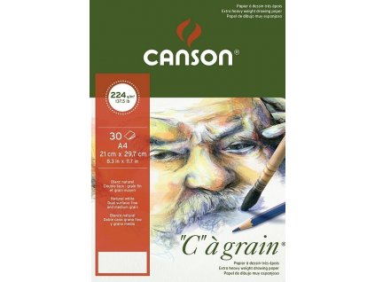 8768 graficky papir canson cagrain blok lepeny a4 224g 30listu