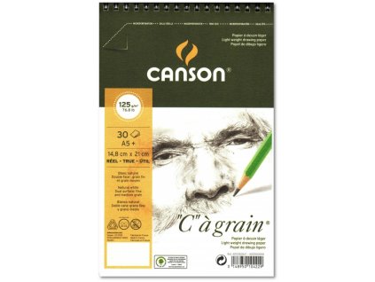 8777 graficky papir canson cagrain blok krouzkovy a5 125g 30 listu